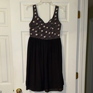 Madison Black and White Patterned Mini Dress